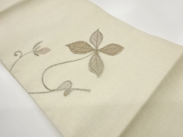 JAPANESE KIMONO / TSUMUGI YOTSUBA / BUD PATTERN WEAVING NAGOYA OBI
